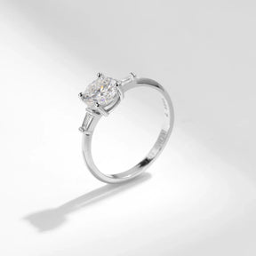 Anel Moissanite Prata Esterlina 925