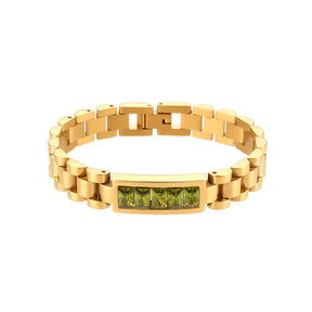 Pulseira Dourado com Zircônia